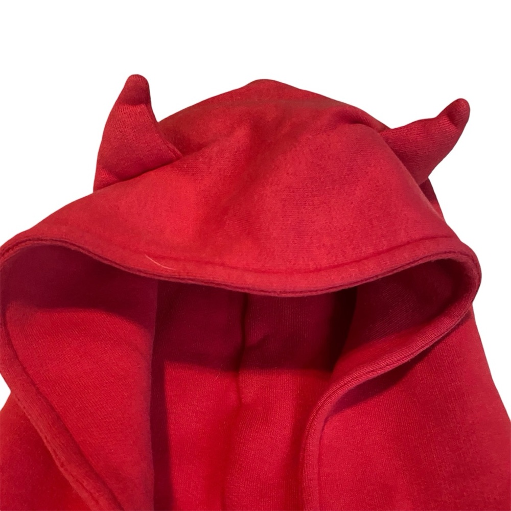 Emily the Strange /Cosmic girls collab- 1999 Sleeveless Devil 😈 Horn Hoodie RARE - Picture 3 of 7